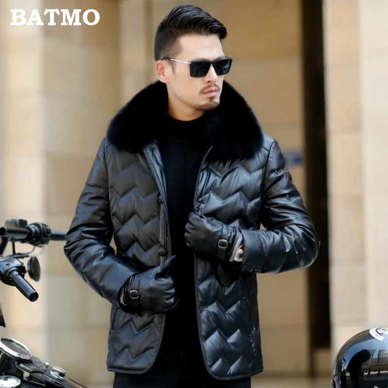 Batmo 2019 Новое поступление зимние высокого качества из натуральной кожи 90% белый