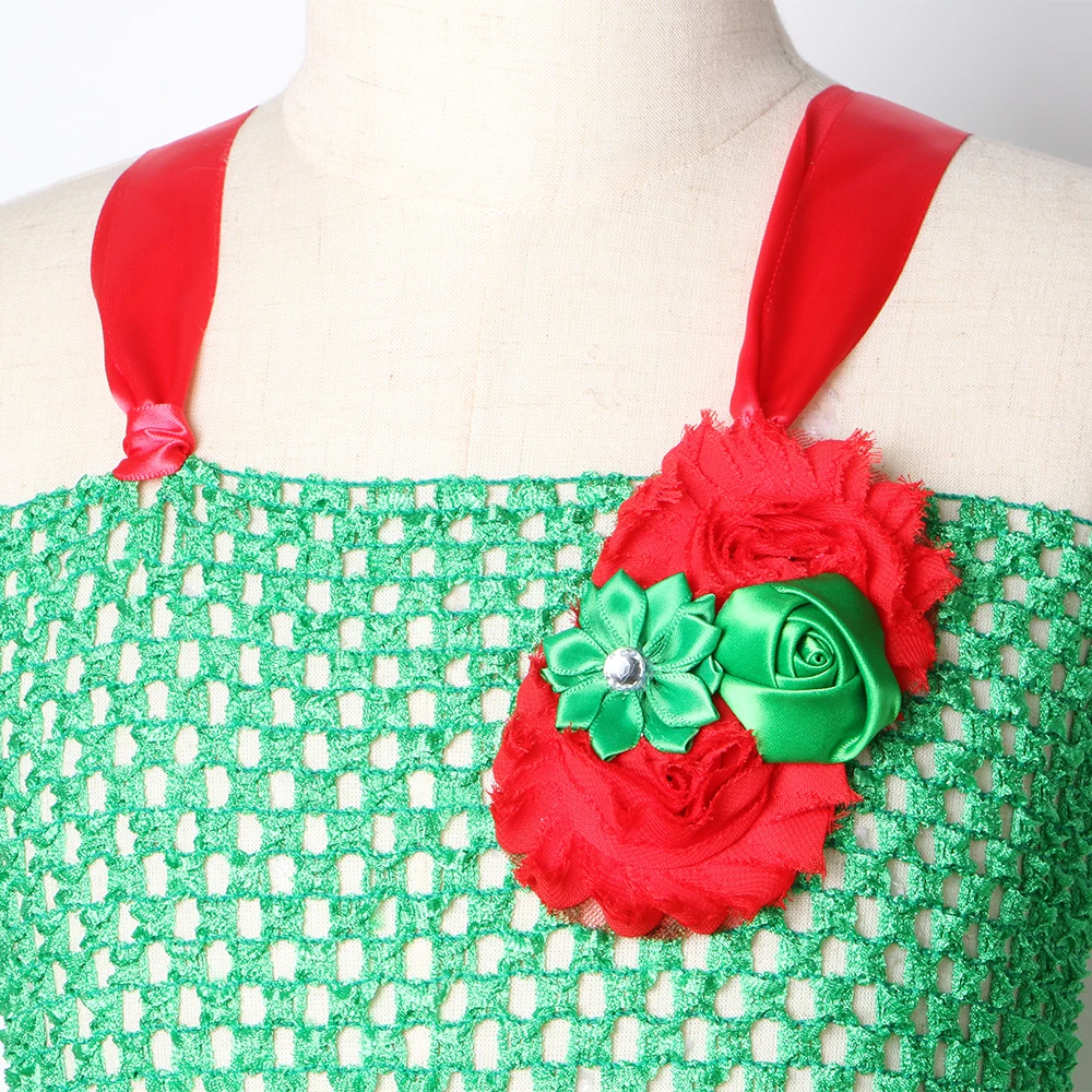 Girls Frog Tutu Dress Green and Red Flowers Kids Birthday Party Dresses for Dance Christmas Halloween Cosplay Costume | Детская одежда