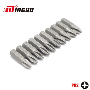 набор отверток насадок для электрической отвертки PH2 биты для шуруповерта 10 шт CR-V насадки на шуроповерт нескользящих крестовых отверток 14 дюйма с шестигранным хвостовиком