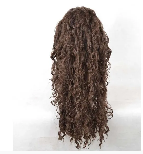 Длинные коричневые волнистые синтетические парики Bellatrix Lestrange термостойкий