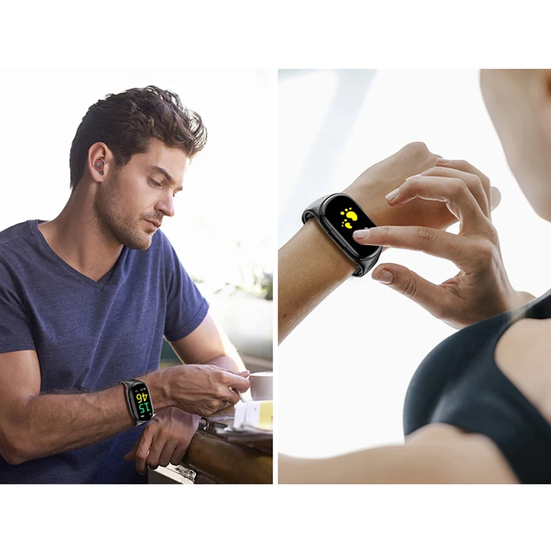 2019 M1 смарт браслет Беспроводной Bluetooth 5 0 звонок Для мужчин женские Цвет Экран