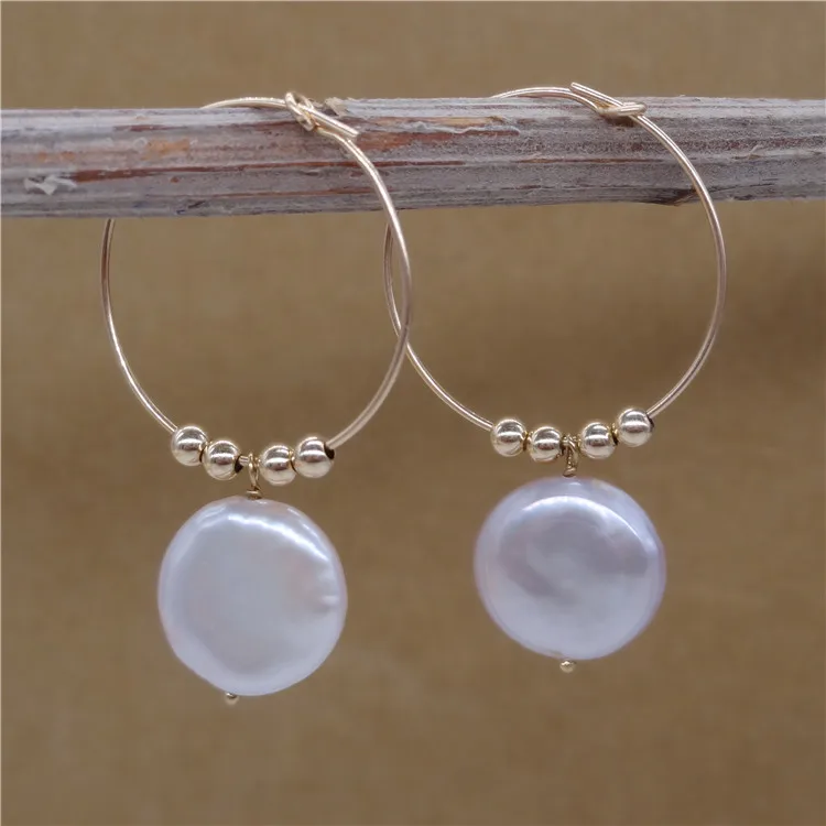 Женские серьги с натуральным жемчугом Вечные свадебные из стерлингового серебра