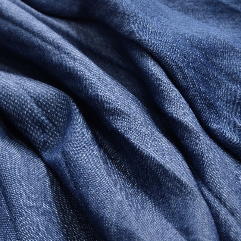 Джинсовая юбка женская плиссированная джинсовая Длинная плюс размер длинные