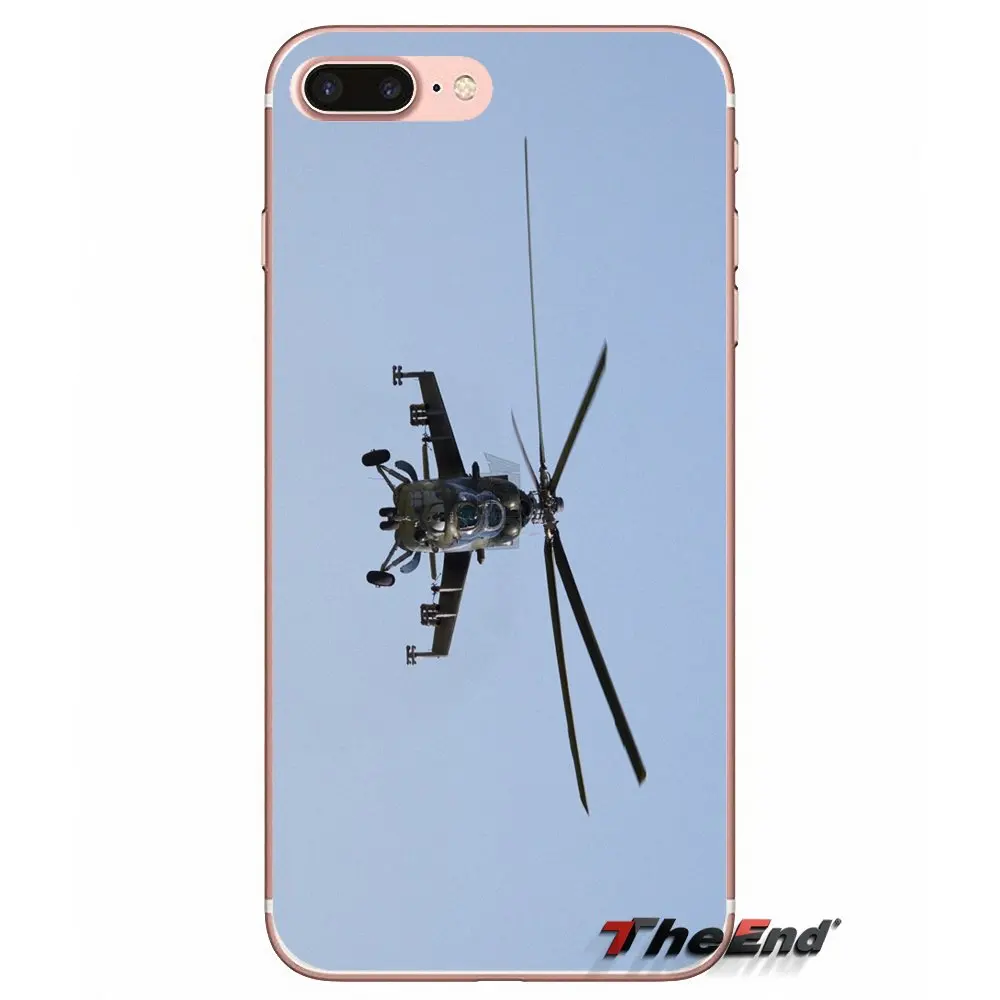 Mil Mi 24 задний вертолет военный чехол для iPhone X 4 4S 5 5S 5C SE 6 6S 7 8 Plus Samsung Galaxy J1 J3 J5 J7 A3 A5 2016