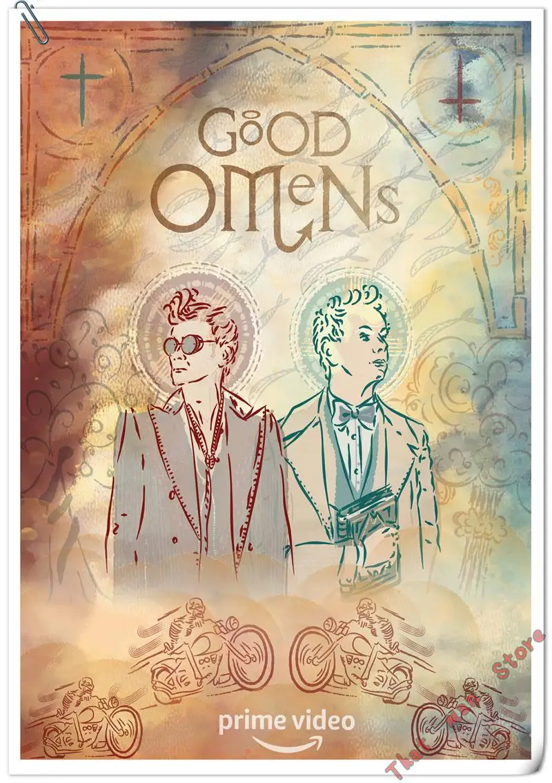 Хит продаж постер для сериала Omens Neil Gaiman настенный с принтом настенные картины