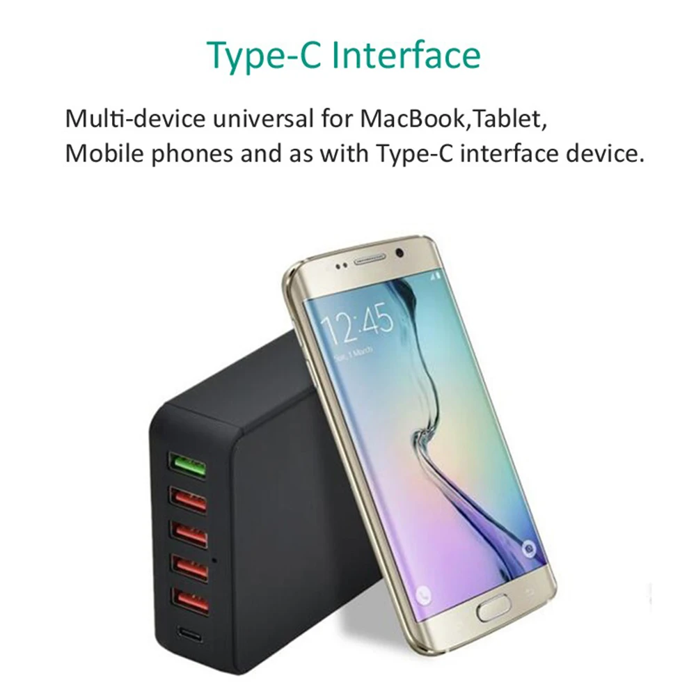 Зарядное устройство USB Multi Quick Charge 3,0 и type C USB-C порт зарядное устройство для телефона зарядное устройство с адаптером для путешествий для iPhone iPad samsung huawei