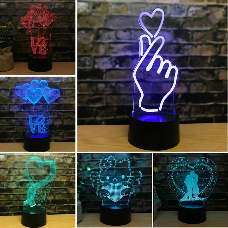 3d ночник медведь Led Usb лампа стерео креативный подарок на день рождения для друзей