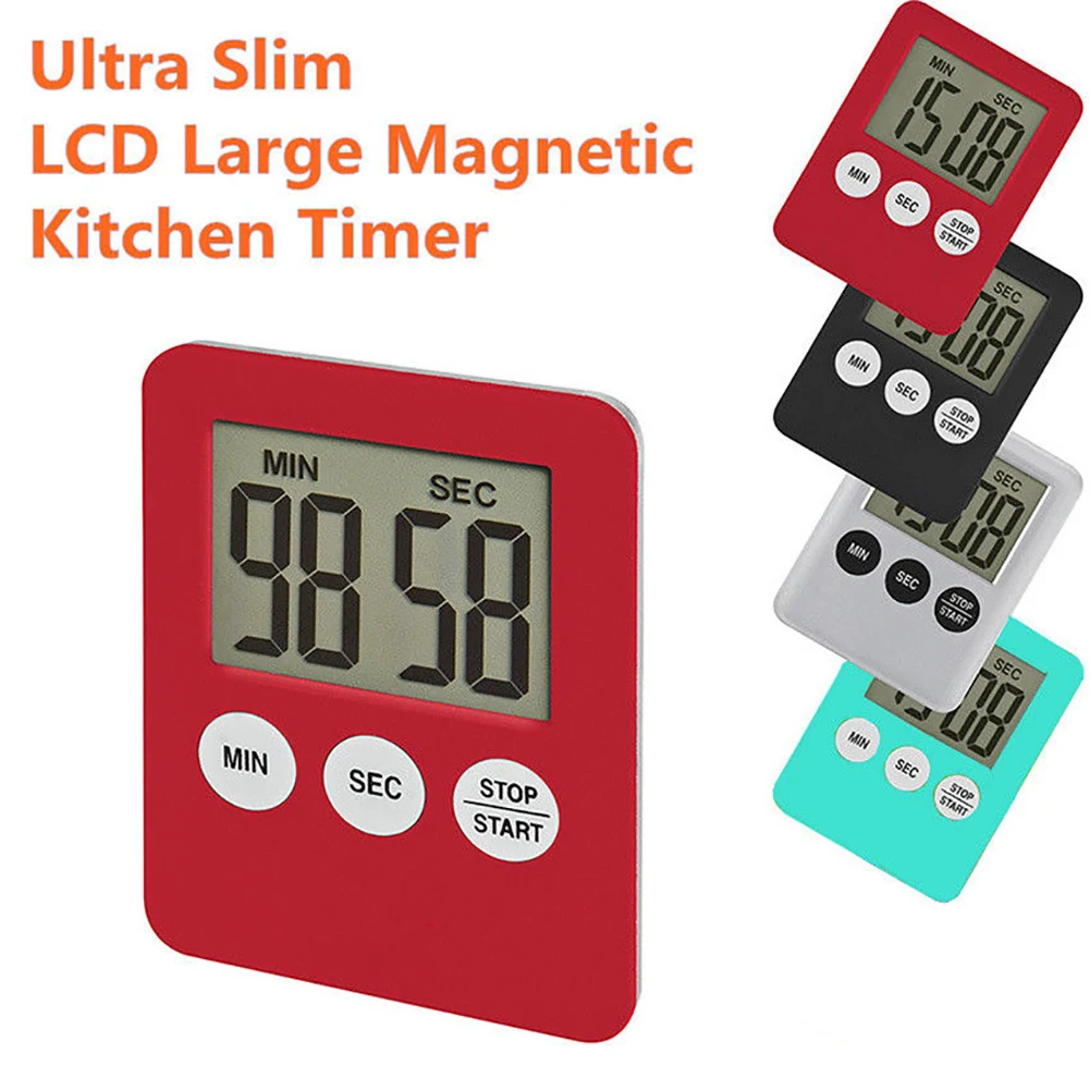 Kitchen Mini Digital Counter Timer Cooking LCD Large Magnetic Countdown Up | Дом и сад