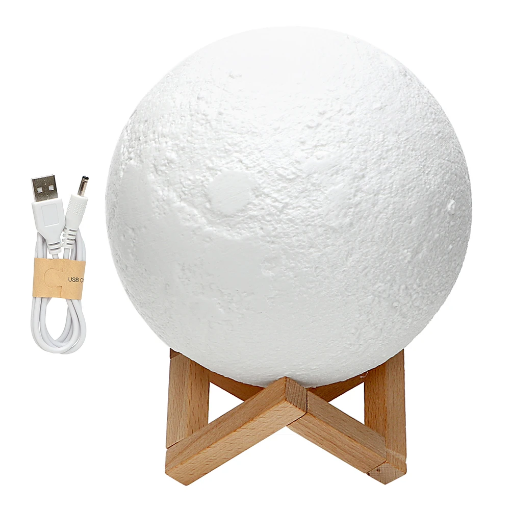 ITimo Creative Gift 3D Print Light Moon Lamp Rechargeable Night Touch Control Home Decors Indoor Lighting | Лампы и освещение