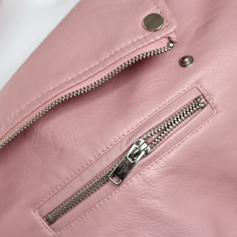 QIUXUAN Women PU Leather Jacket Short Streetwear Coat Fashion Spring Autumn Overcoat Locomotive Jackets Female Tops | Женская одежда