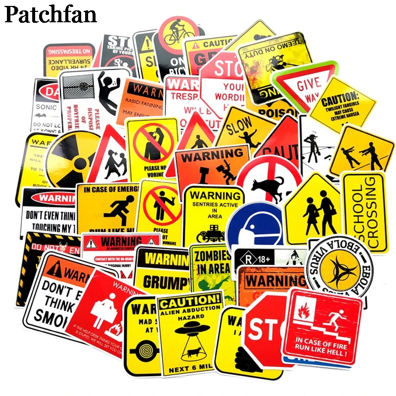 Patchfan 50 шт в наборе Предупреждение знаки с забавной надписью прибор для