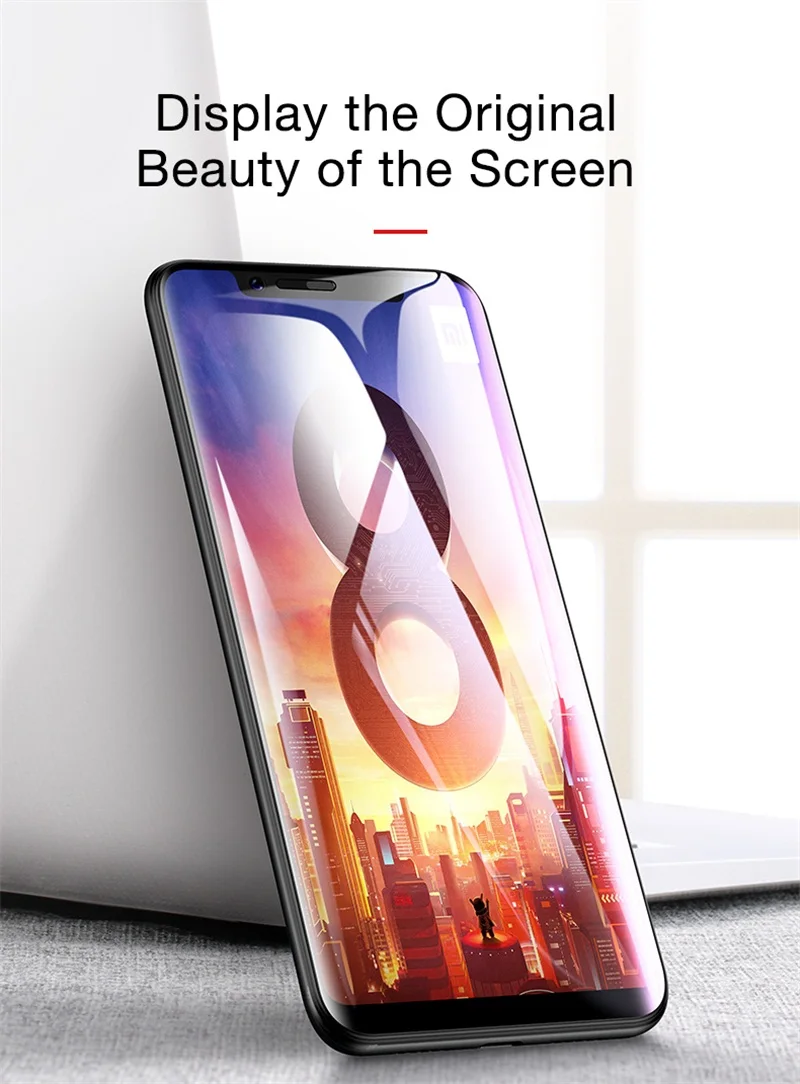 CAFELE полное покрытие экрана протектор для Xiao mi 8 закаленное стекло 4D HD прозрачное Защитное стекло для mi 8 пленка против царапин