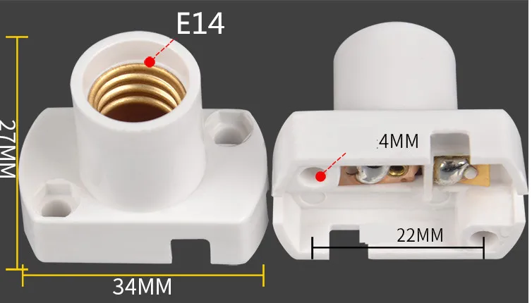 Цоколь E27 с отверстием для провода B22 разъем самоблокирующийся E14 держатель лампы люстра лампа энергосберегающий светильник