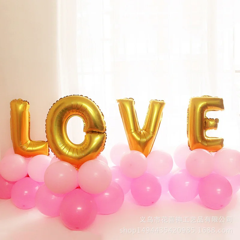 Набор воздушных шаров из алюминиевой фольги с надписью LOVE воздушный шар