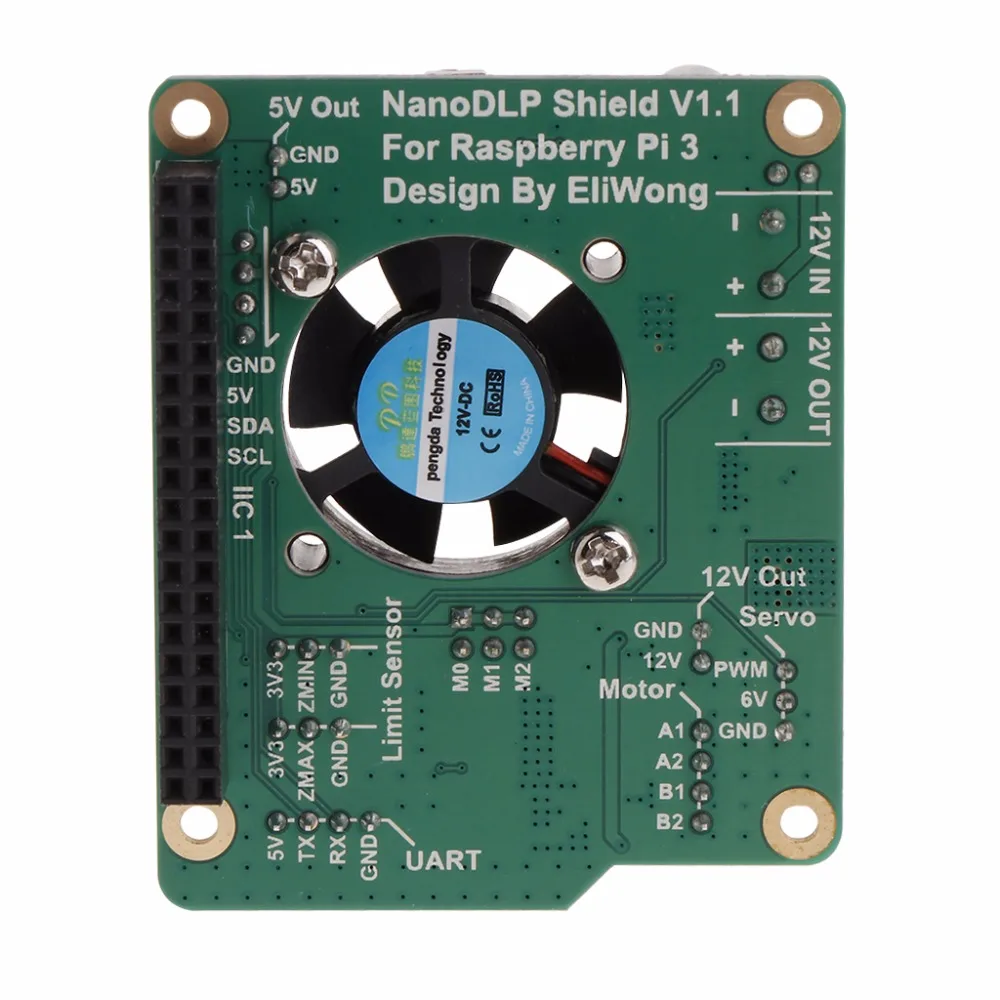 3D-принтеры аксессуар NanoDLP щит V1.1 Плата расширения для Raspberry Pi 3B