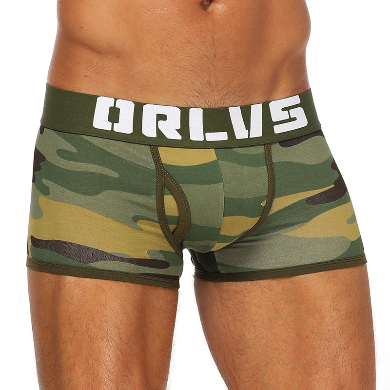 

ORLVS Brand Male Boxershort Sexy Men Underwear Cotton Panties Breathable Penis Pouch Cueca Homme Comfortable Underpants Boxer