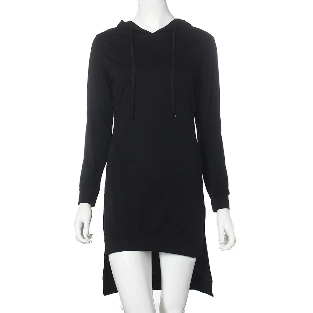 Высокое Качество Осень Черный Синий Серый женский свитер платье двойной сплит