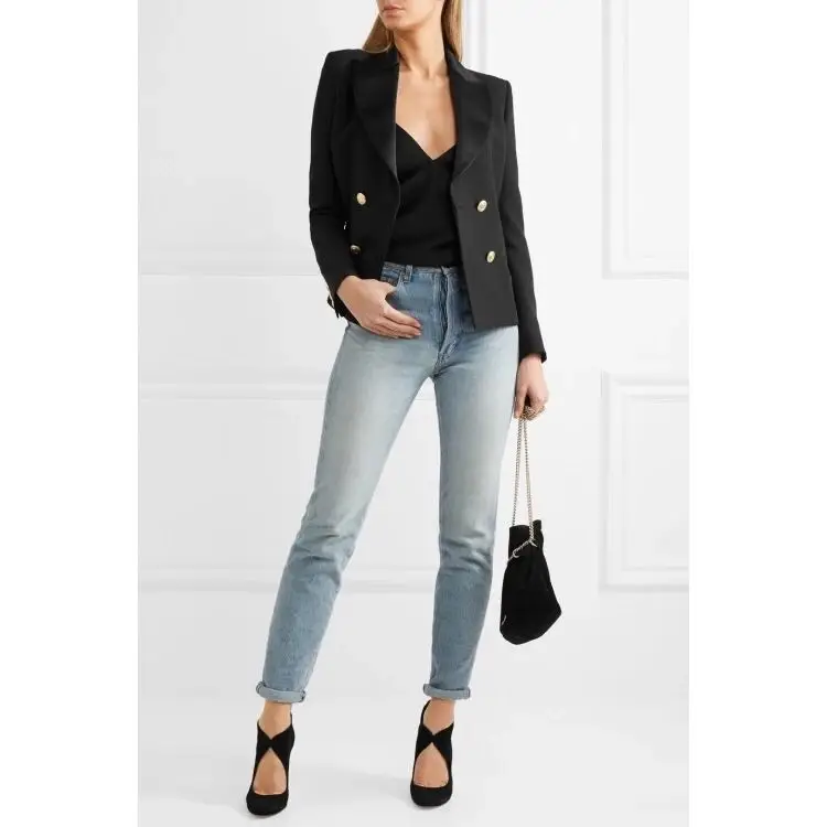 Новое поступление 2017 Женский Осенний Тренч на пуговицах однотонная черная