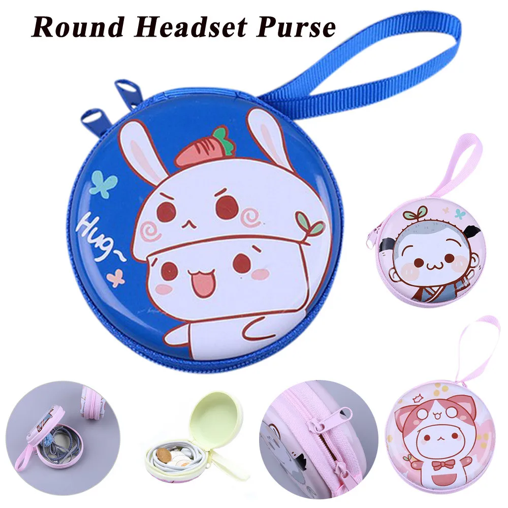 Женский кошелек OCARDIAN короткий с милыми мультяшными элементами круглая сумочка