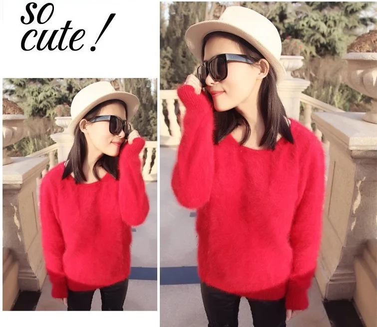 100% mink cashmere sweater women knitted and pullover pure free transport S205 | Женская одежда