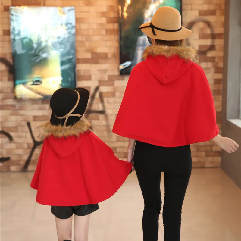 Новая модная семейная накидка для матери и ребенка плотный бархатный наряд мамы