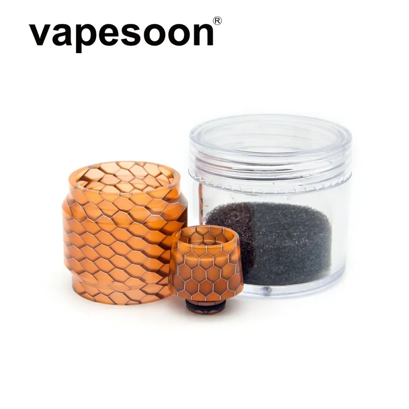

vapesoon Snake Skin Resin Cobra Drip Tip with Replacement Bulb Tube for Uwell Valyrian Atomizer 25MM RTA 8ML Sub Ohm Tank