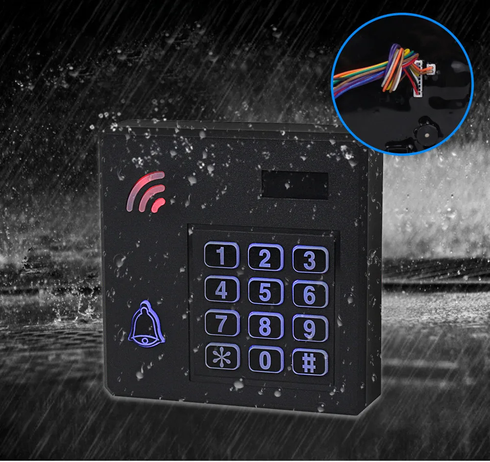 IP68 водонепроницаемая система контроля доступа наружная RFID Клавиатура WG26 контроллер доступа клавиатура непромокаемая 10 EM4100 брелоки для дома