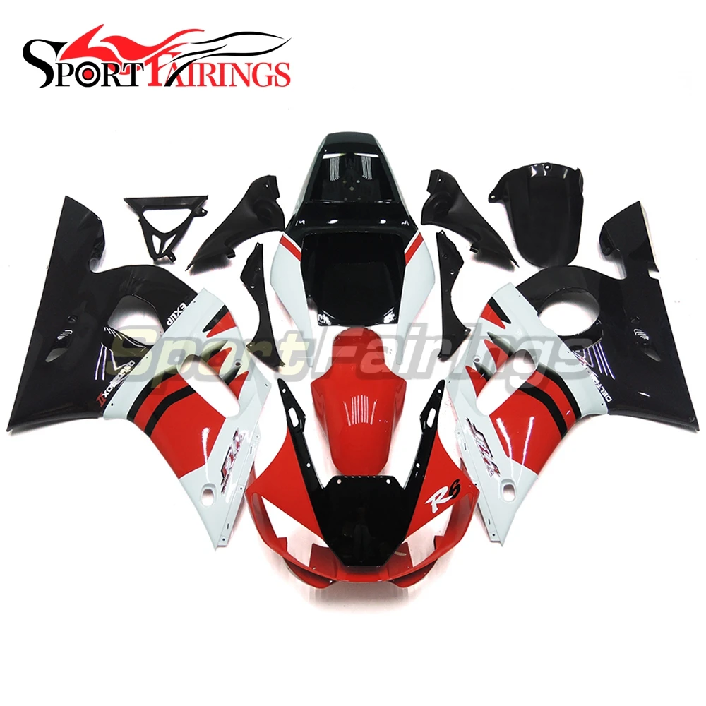 

Injection Fairings For Yamaha YZF600 R6 98 99 00 01 02 Plastics ABS Motorcycle Fairing Kit Bodywork White Red Black Carenes New