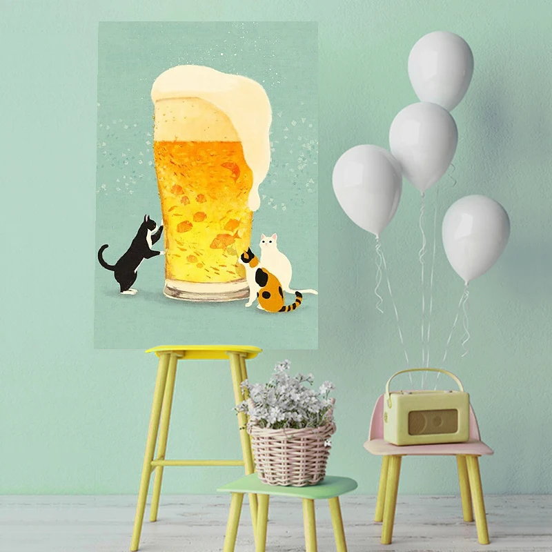 Рисуй по номеру Wall art живописи номерам творческий простой милый котенок гостиная