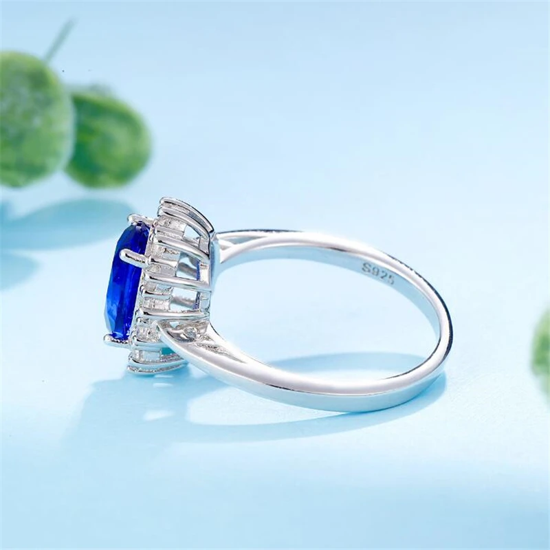 Ataullah Принцесса Диана Уильям Кейт Миддлтон 3.2ct естественный голубой сапфир