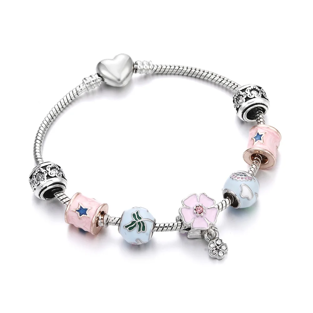 12 Queen Jewelry Femme DIY бусины браслеты и браслеты браслет с подвесками Серебряный кулон браслеты для женщин Подарки для свадьбы Винтаж - Окраска металла: 12