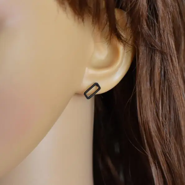 EY978 2021 hot sale Simple geometry rectangle Stud Earrings Female charm Geometric Jewelry New | Украшения и аксессуары