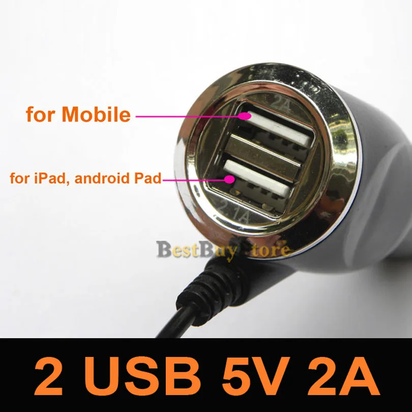 XCGaoon micro USB 5 V 2A автомобиля Зарядное устройство адаптер с 2 портами (стандарт Порты