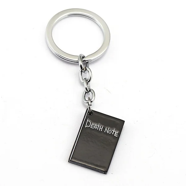 Japanese Anime keychains Death Note Lettering Black Notebook Keychain cosplay Theme Party Memorial Decoration Gifts keyring - Цвет: Белый
