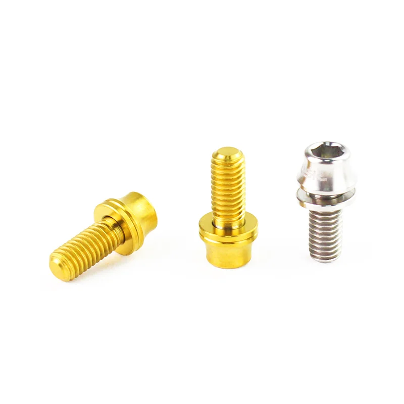 

RISK 2PCS Titanium Alloy Bicycle Bottle Holder Bike Bottle Holder Screw Cycling Bicycle Water Bottle Cage Bolts