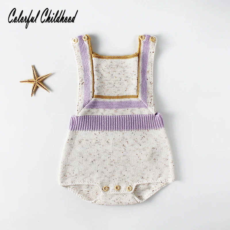 

Vintage baby boy/girls romper clothes Autumn winter cotton knitted strap jumpsuit kids overalls newborn body pajamas 0-24m