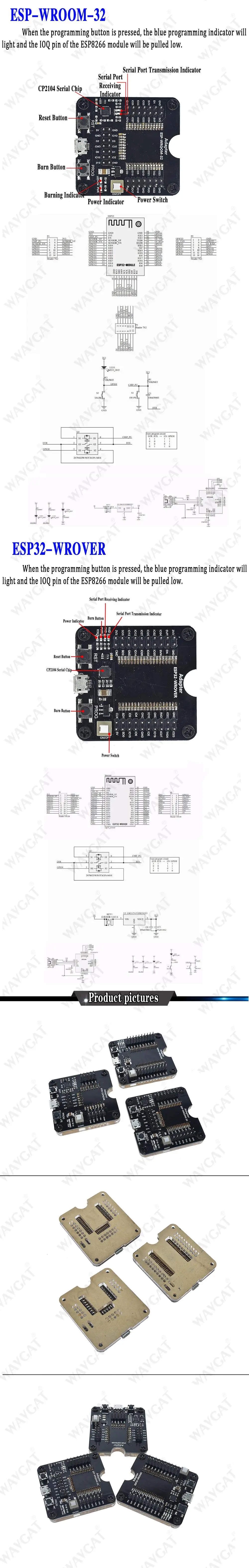 ESP8266 ESP32 ESP-WROOM-32 ESP32-WROVER макетная плата Тесты сжигание приспособление инструмент загрузчик для ESP-12F ESP-07S ESP-12S