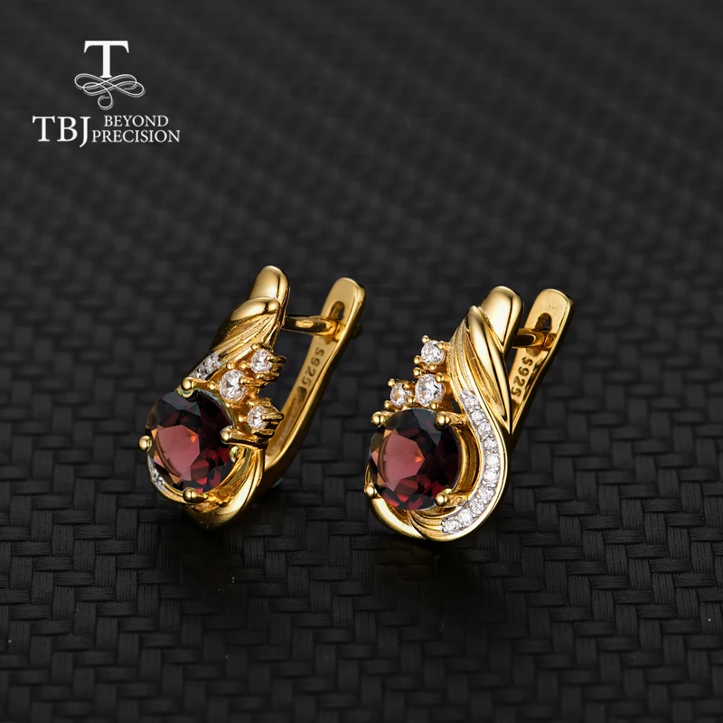 Женские серьги с натуральными драгоценными камнями TBJ подарочные украшения