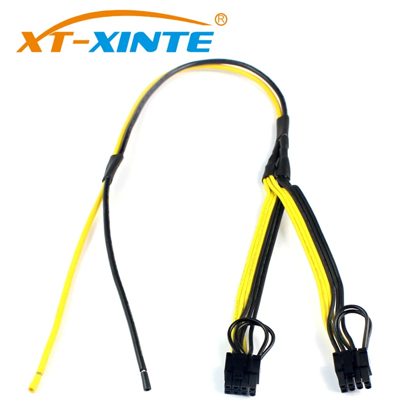 XT XINTE двойная PCIe PCI E графическая видеокарта 8pin 6 + 2pin DIY Кабель питания сплиттера