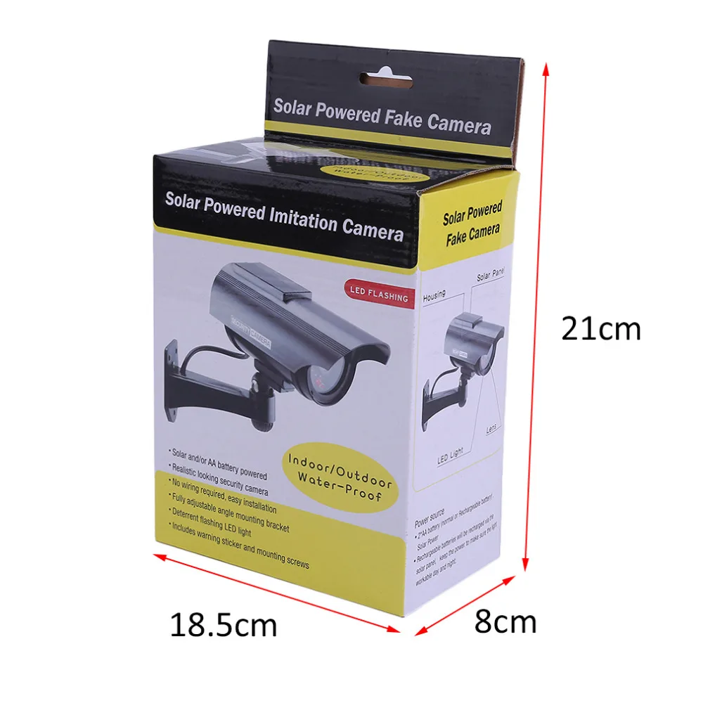 Фальшивая камера видеонаблюдения на солнечной батарее для использования в