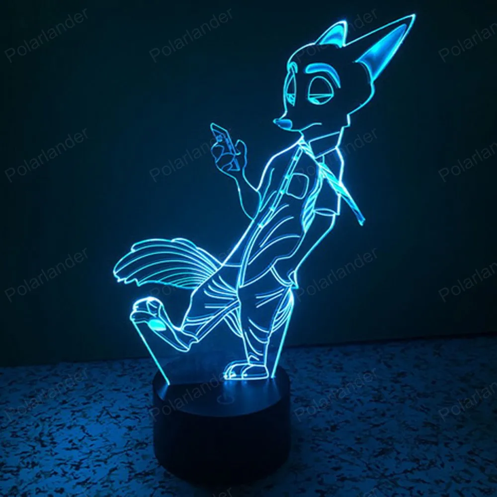 7 цветов изменение 3D огни LED USB красочный сенсорный иллюзия лампы творческий