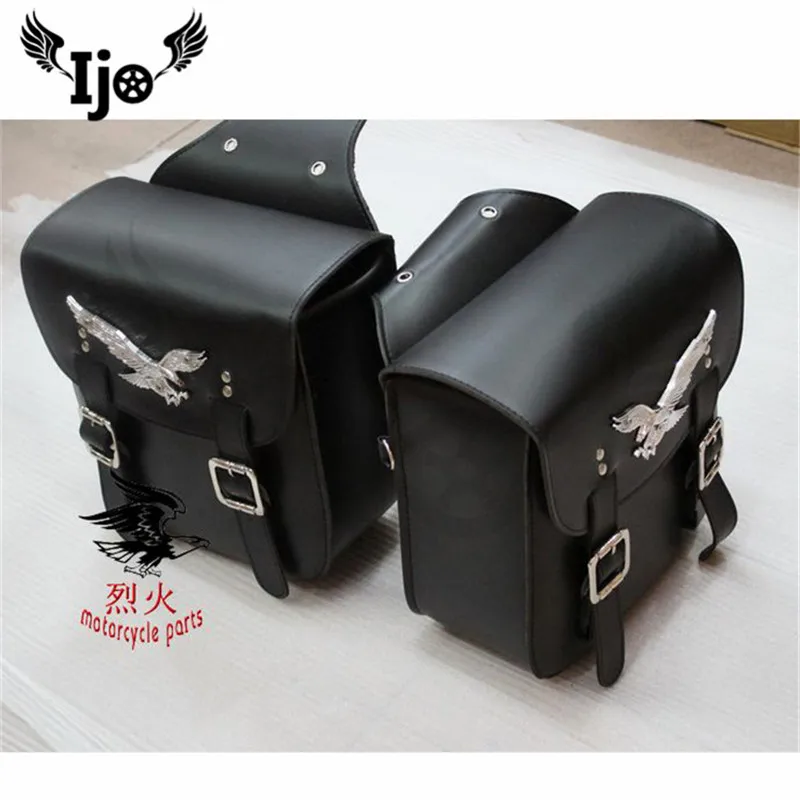 Классическая черная мотоциклетная седельная сумка для Vespa benelli harley softail mochila moto