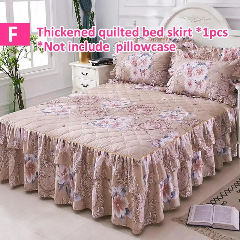 F Bed Skirt Фиолетовая темно-синяя хлопковая одно-, двуспальная кровать, юбка, наматрасник, Нижняя юбка, 150x200 см, постельные юбки, покрывало, кровать, юбка, наволочка - Цвет: F Bed Skirt