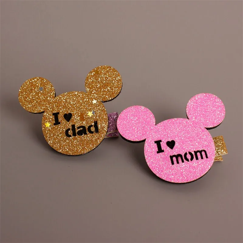 Блестящая заколка для волос с кроликом 1 шт. мультяшной мышкой девочек блестящими