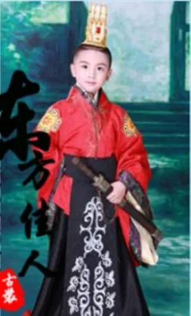 Xi Zhou Qu Han династия родитель-ребенок мать-сын Hanfu костюм наборы детский день