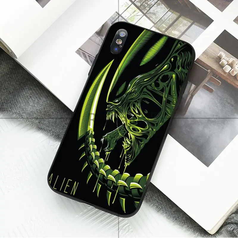 Ruicaica Alien vs Predator TPU Мягкий силиконовый черный чехол для телефона iPhone X XS MAX 6 6s 7 7plus 8