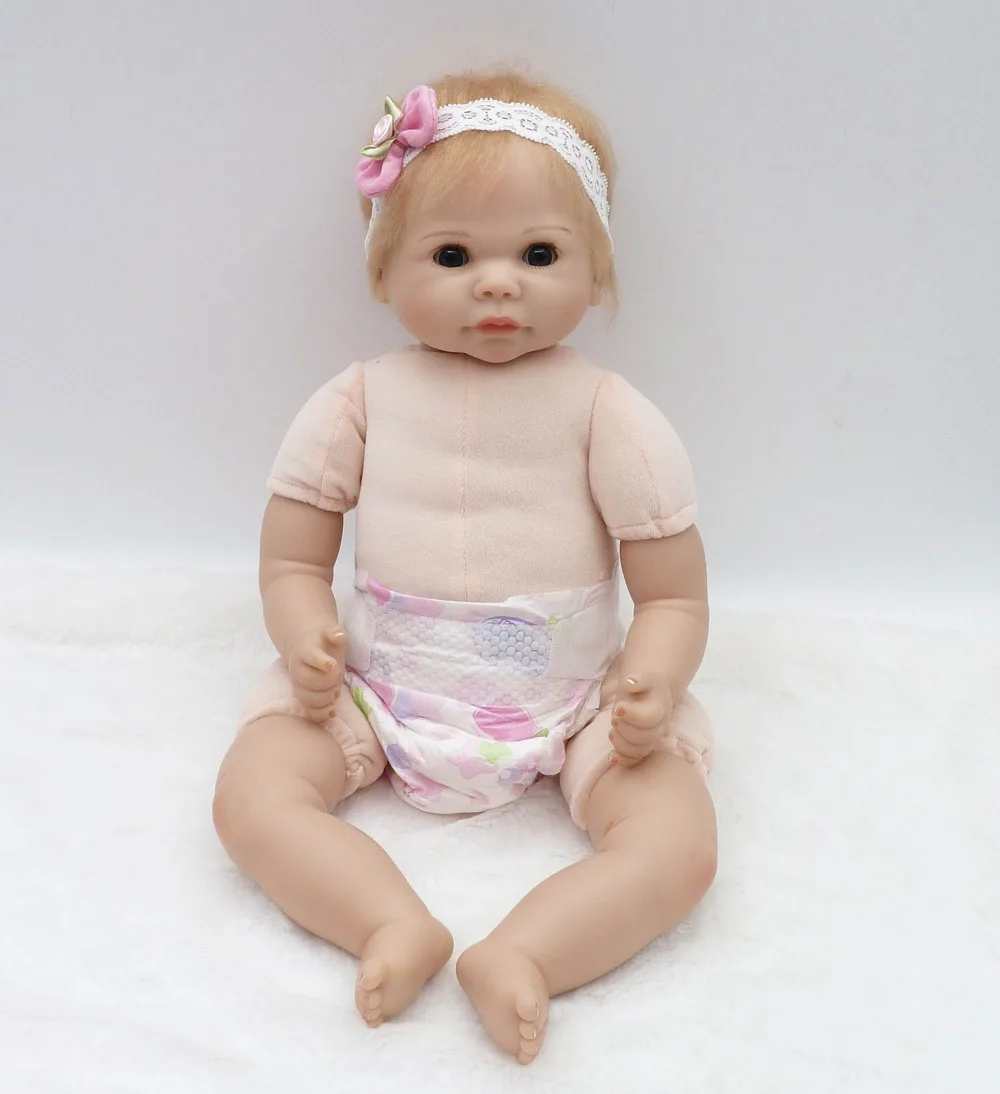 

Blinking eyes bebe reborn girl silicone reborn baby doll 20inch soft body newborn babies alive doll gift
