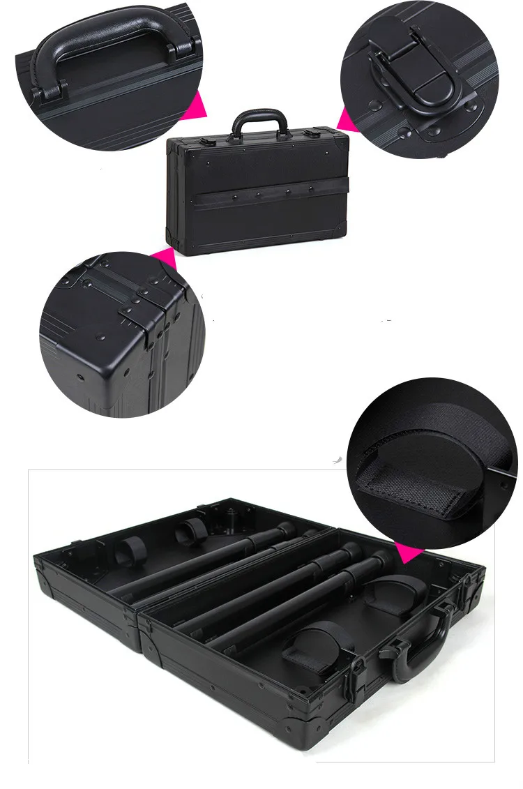 Профессиональный косметический чехол с зеркальными ножками 2 шт.|lighted makeup box|makeup