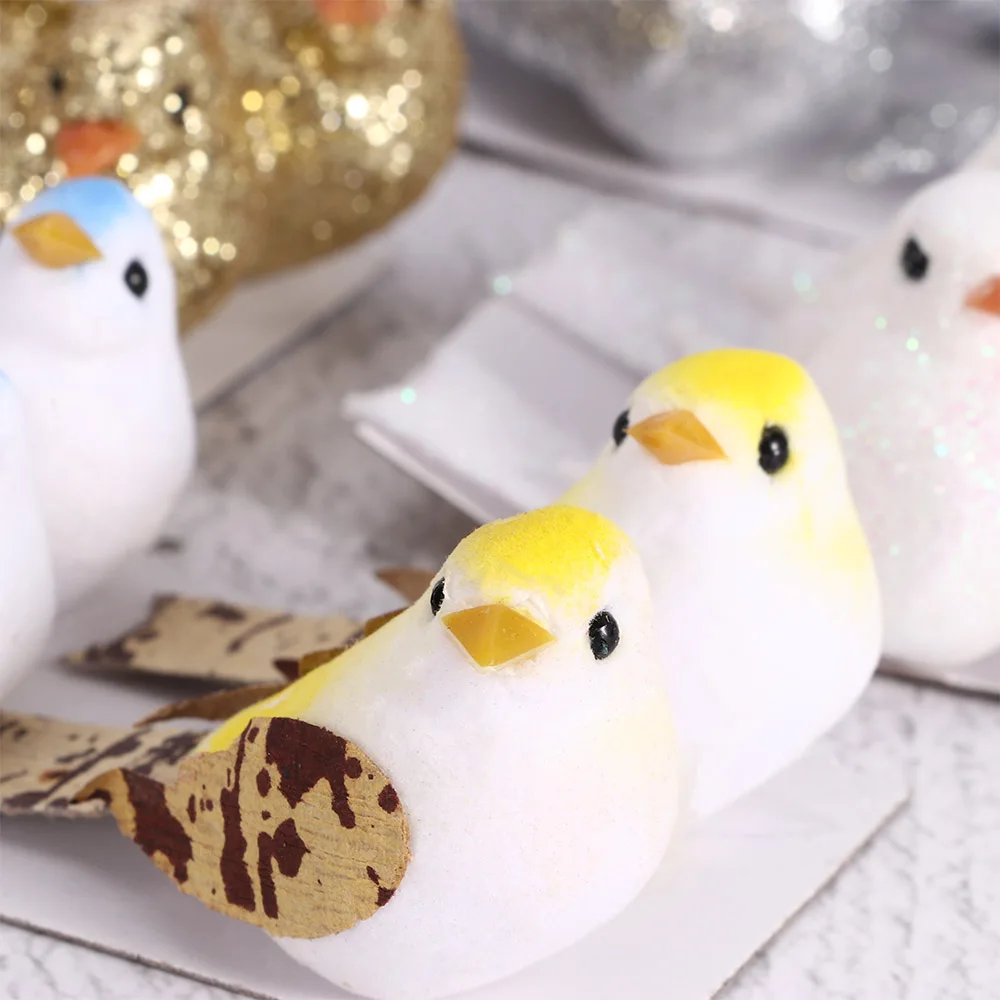 4 шт. Декоративные Искусственные Птицы 5 х2 см | Дом и сад