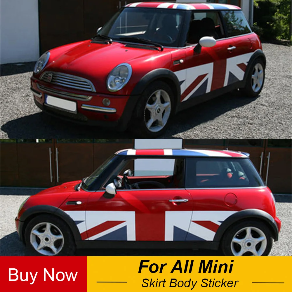 Стильная наклейка на боковую дверь и юбку автомобиля сделай сам Union Jack корпус для